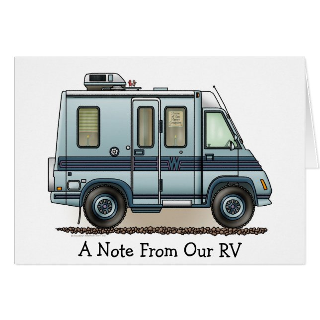 Cartão Campista rv de LeSharo do Winnebago (Frente Horizontal)