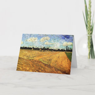 Cartão Campo Arado (os Sulcos) por Vincent van Gogh