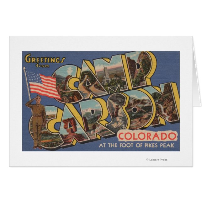 Cartão Campo Carson, Colorado - Pico Pikes (Frente Horizontal)