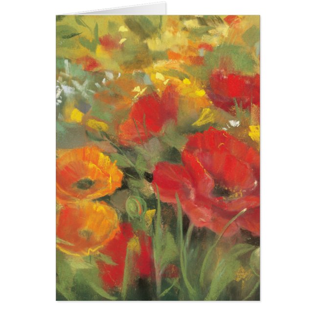 Cartão Campo da papoila oriental (Frente)