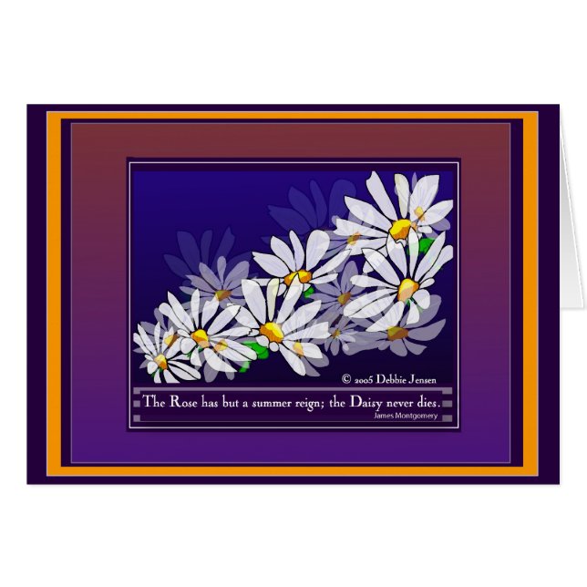 Cartão Campo das margaridas por Debbie Jensen (Frente Horizontal)
