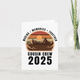 Cartão Campo de acampamento da família Cousin Crew