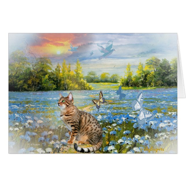 Cartão Campo de Bengal das flores (Frente Horizontal)