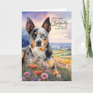 Cartão Campo de Cachorro Azul de Flores Selvagens Simpati