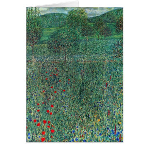 Cartão Campo de Flores em Litzlberg Klimt, Paisagem Vinta