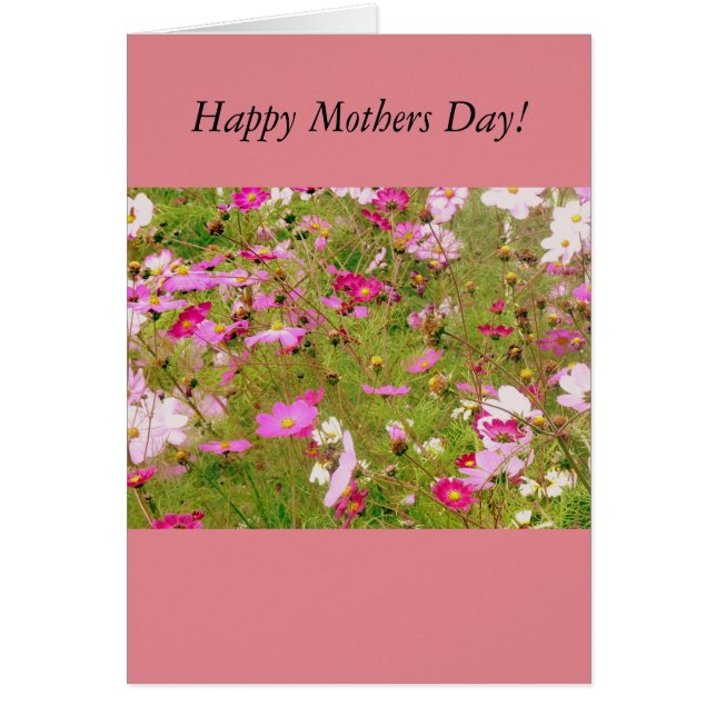 Cartão Campo De Flores Rosa (Frente)