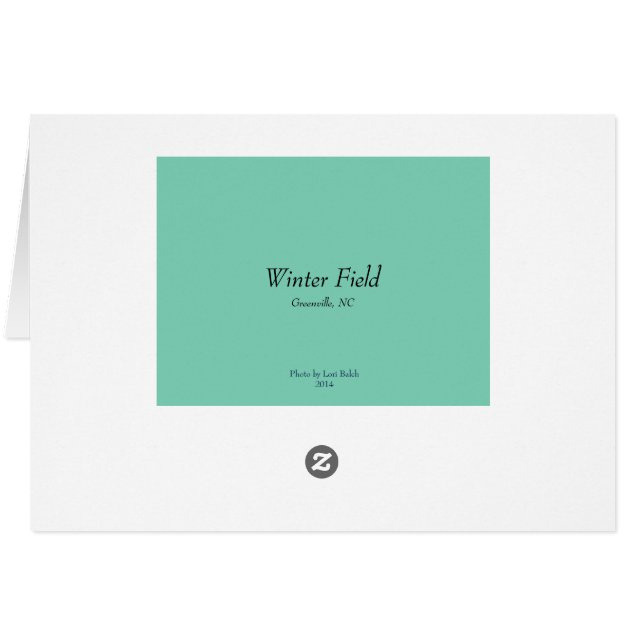 Cartão Campo de inverno (Verso Horizontal)