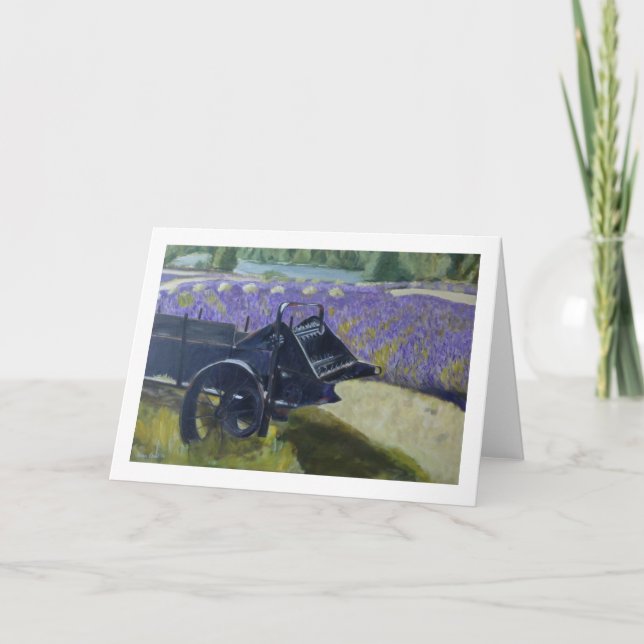 Cartão "Campo de Lavanda" por Trina Chow (Frente)