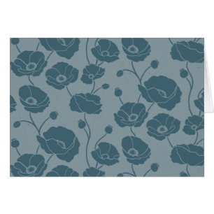 Cartão Campo de papas azuis