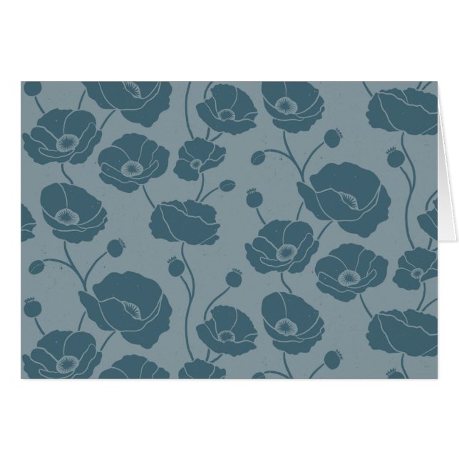 Cartão Campo de papas azuis (Frente Horizontal)