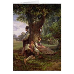 Cartão Camponeses que têm um Siesta, 1841