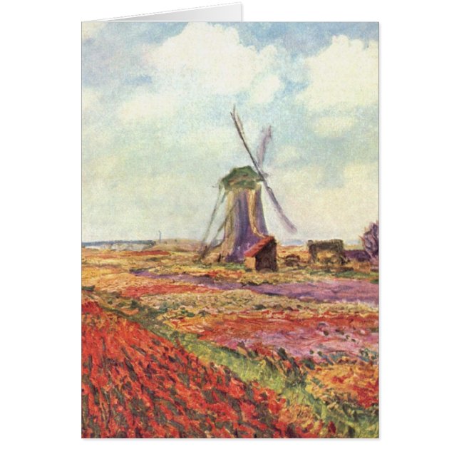 Cartão Campos da colheita - Monet (Frente)