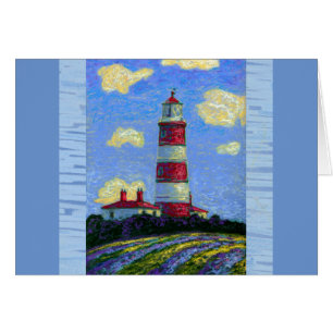 Cartão Campos do farol e Lavanda de Pastel