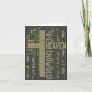 Cartão Camuflagem Cristã Patriótica do Céu Lotado Masculi