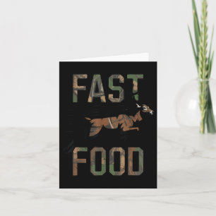 Cartão Camuflagem de Fast Food para Caça de Veado para Jo