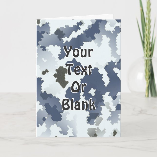 Cartão Camuflagem de inverno (Frente)