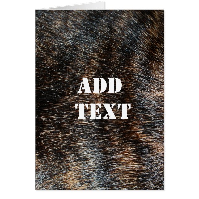 Cartão Camuflagem de Textura com Peles (Frente)