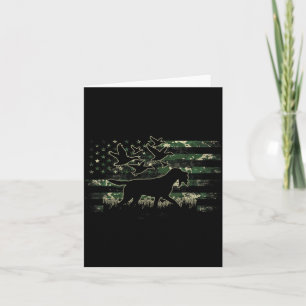 Cartão Camuflagem do Cão de Caça ao Pato Mallard Bandeira