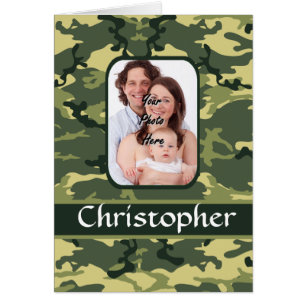 Cartão Camuflagem florestal verde