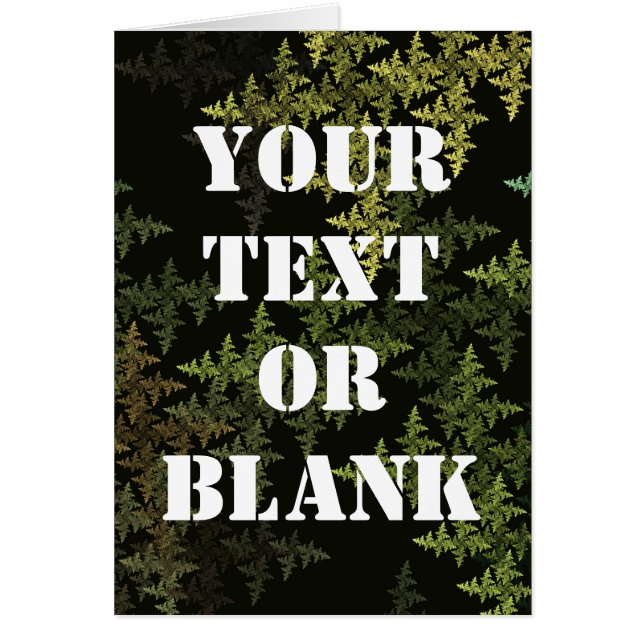 Cartão Camuflagem Fractal (Frente)