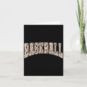 Cartão Camuflagem retrô dia de jogo de beisebol temporada