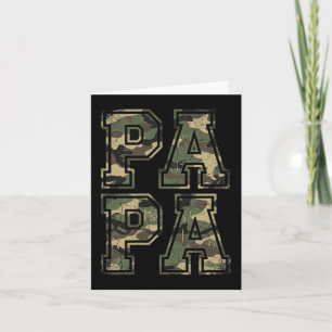 Cartão Camuflagem Retro Papai Dia dos Pais