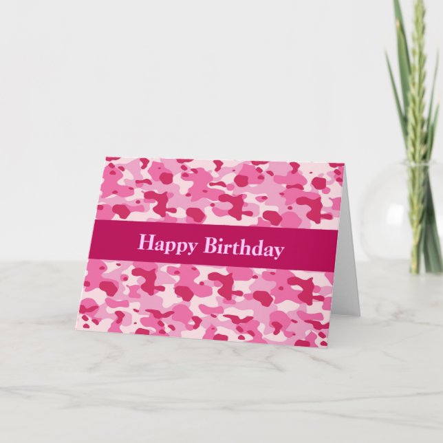 Cartão Camuflagem Rosa (Frente)
