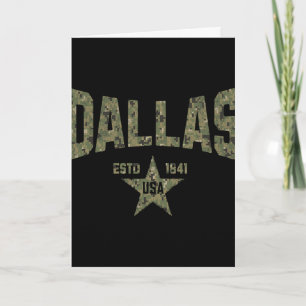 Cartão Camuflagem Souvenir EUA Estrela Dallas Texas