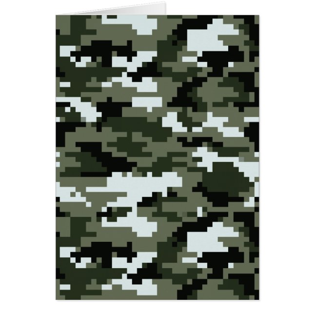 Cartão Camuflagem urbana/Camo de 8 Digitas do pixel do (Frente)