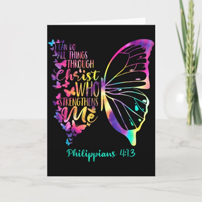 Cartão Can Do All Things Through Christ Who Strengthens M (Frente)