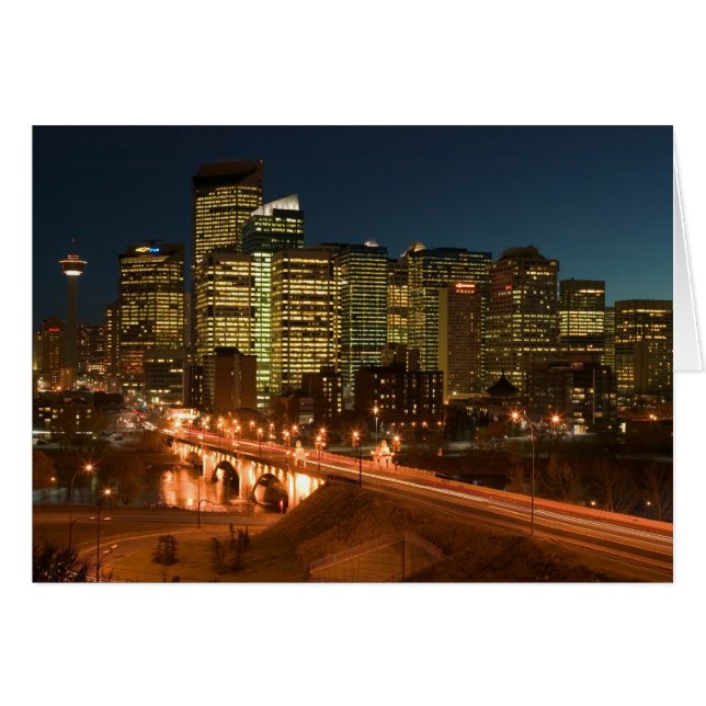 Cartão Canadá, Alberta, Calgary: Centro Calgary, (Frente Horizontal)