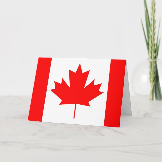 Cartão Canada flag, Happy Canada Day (Frente)