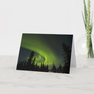 Cartão Canada, Manitoba. View of aurora borealis and