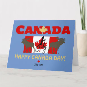 Cartão Canada Maple Leaf, Happy canada day, 1rua de julho