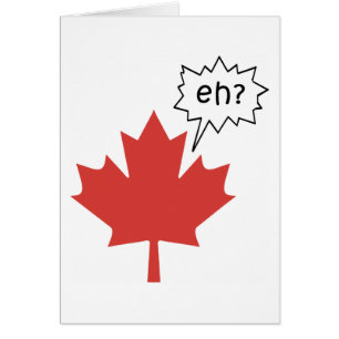 Cartão Canadense engraçado