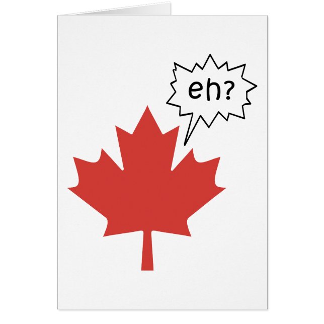 Cartão Canadense engraçado (Frente)
