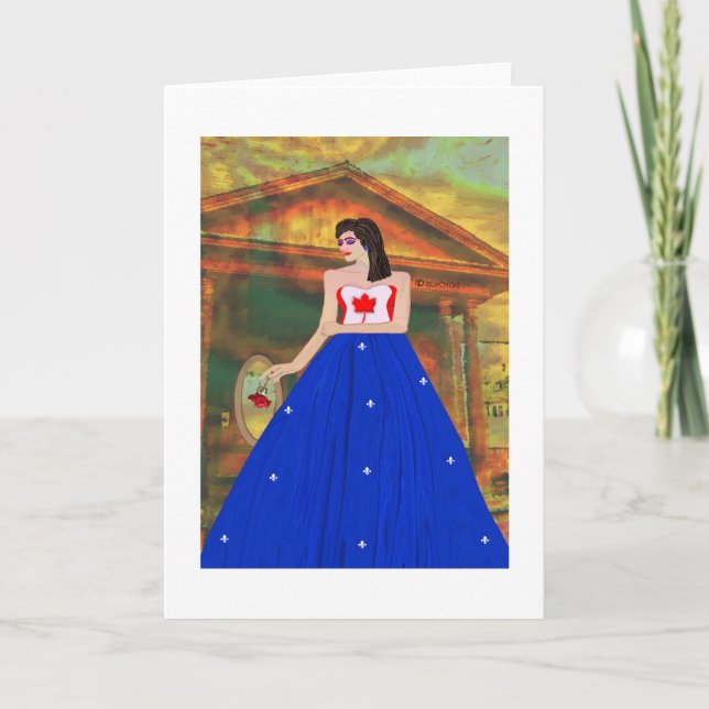 Cartão Canadienne Quebecoise LeeMarie - Design criativa (Frente)