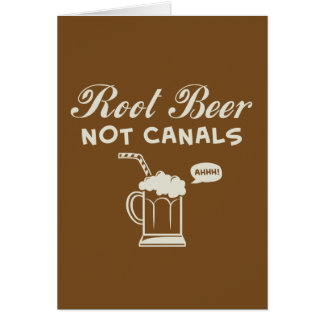 Cartão Canais do refrigerante root beer não