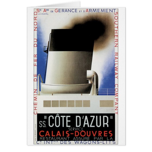 Cartão Canal Ferry Cote D'Azur (Frente)