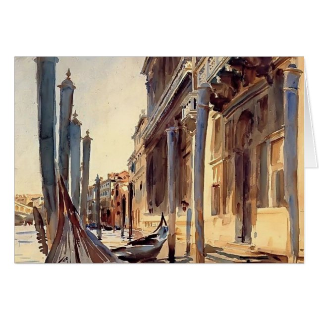 Cartão Canal grande de Sargent- do cantor de John, Veneza (Frente Horizontal)