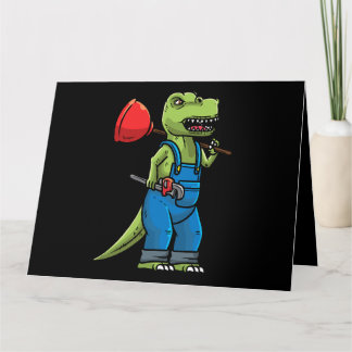 Cartão Canalizador de dinossauro de canalizador