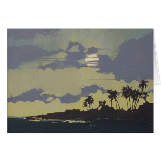 Cartão Canção-anúncio da lua (Frente horizontal)