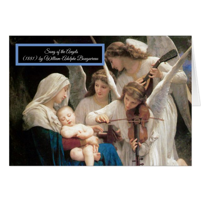 Cartão Canção de Angels Bouguereau (Frente Horizontal)