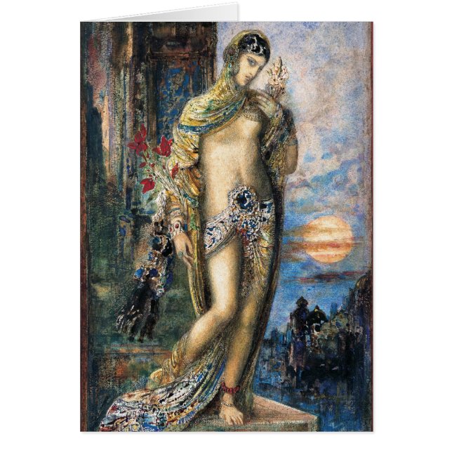 Cartão Canção de Canções de Gustave Moreau (Frente)