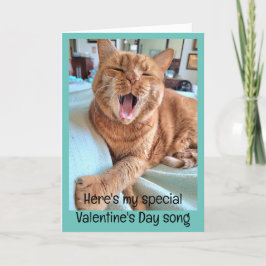 Cartão Canção de Ginger Cat para Namorados Especial