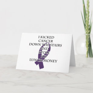 Cartão Cancer Bully (Purple Ribbon)