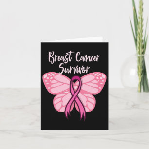 Cartão Câncer da mama Sobrevivente do Cancer Guerreiro Ro