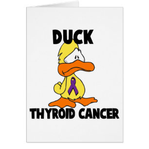Cartão Cancer da tiroide do pato
