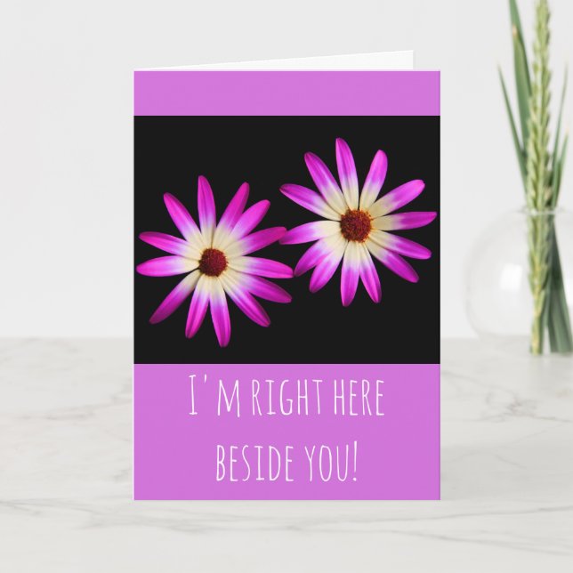 Cartão Cancer de Encorajamento de Amigo/Doença Grave (Frente)