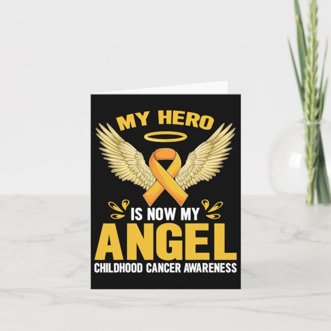 Cartão Cancer De Infância Mês Meu Herói Agora É Meu (Frente)
